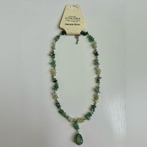 Sonoma Jean Company Genuine Stone Muted Green Necklace